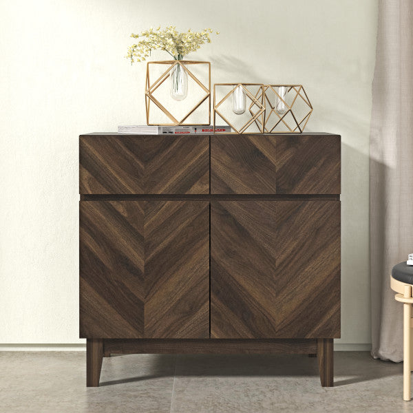 Camborne Walnut Sideboard - Compact
