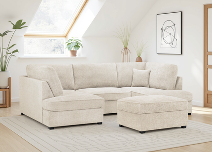 Carnaby Sofa Boucle Beige U Shape Corner