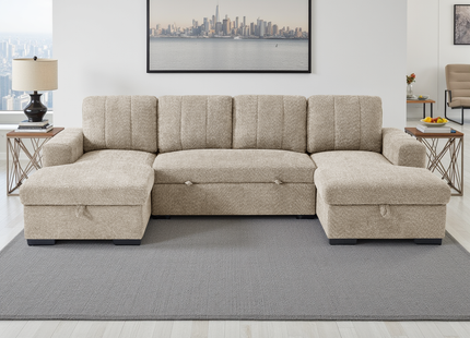 Como Sofabed Beige U Shape Corner
