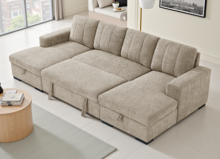 Como Sofabed Beige U Shape Corner