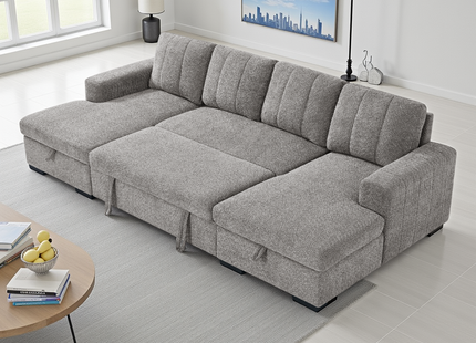 Como Sofabed Grey U Shape Corner