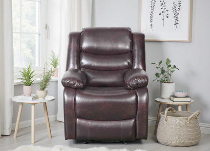 Conrad Manual Recliner Sofa Brown Armchair