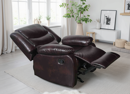 Conrad Manual Recliner Sofa Brown Armchair