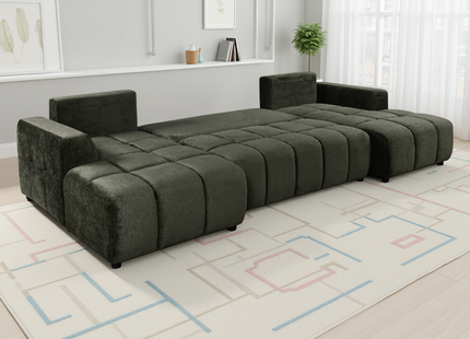 Shanghai Luxury Green U Shape Corner Sofabed