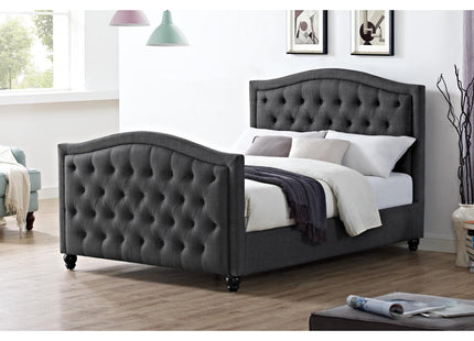Daytona Linen Fabric Grey Bed