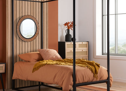 Farringdon Metal 4-Poster Bed in Black