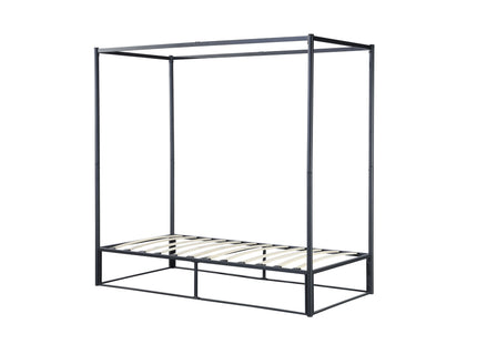 Farringdon Metal 4-Poster Bed in Black