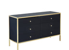 6 Drawer / Black & Gold