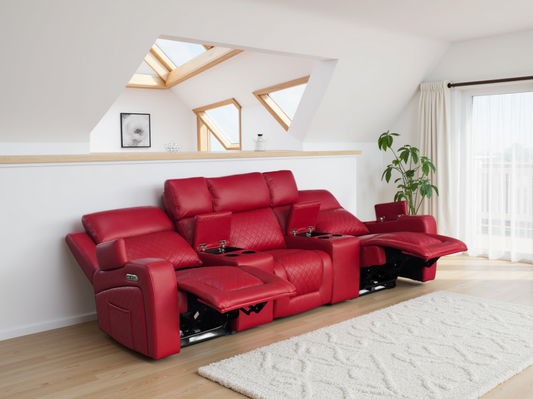 Florence Cinema Sofa Red 3 Seater