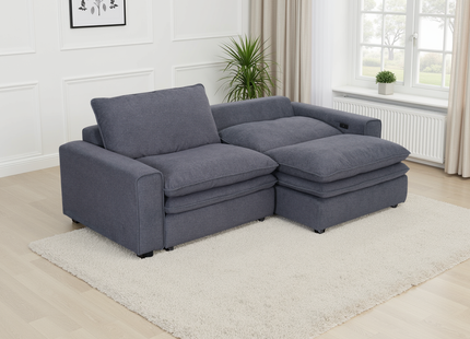 Florence Cloud Grey Electric Sofa