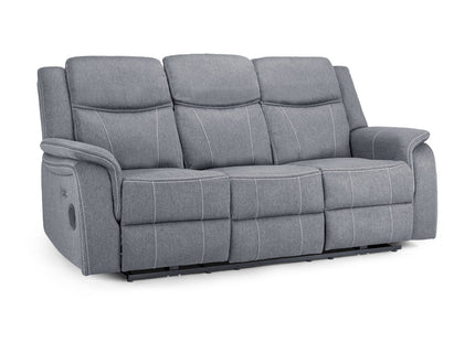 Galaxy Tech Recliner Sofa Fabric 3 Seater