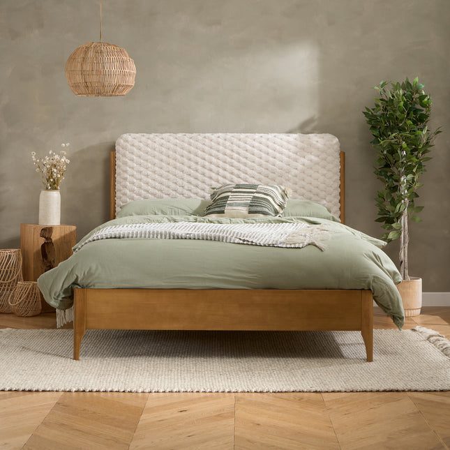 Hatti Bed Frame in White – Double & King UK