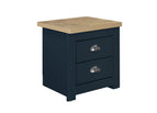 2 Drawer / Navy Blue & Oak