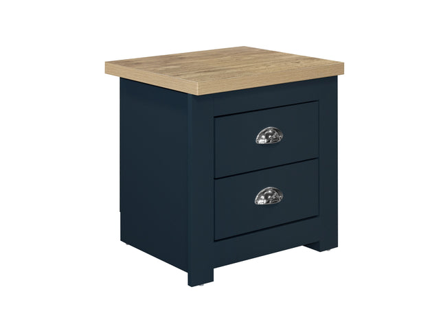 Highgate 2-Drawer Bedside Table