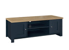 Large / Navy Blue & Oak