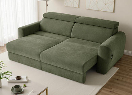 Dakota Electric Sofabed Green 3 Seater