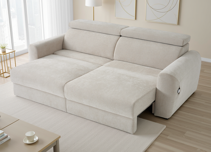Dakota Electric Sofabed Beige 3 Seater