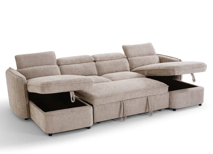 Capri Sofabed Beige U Shape Corner