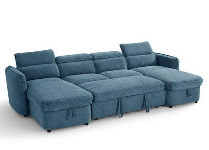 Capri Sofabed Blue U Shape Corner