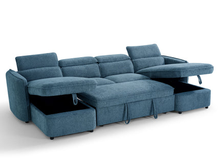 Capri Sofabed Blue U Shape Corner