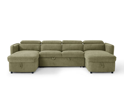 Capri Sofabed Green U Shape Corner