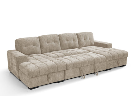 Palermo Sofabed Beige U Shape Corner