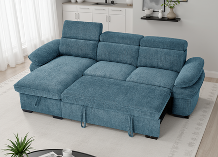 Hudson Sofabed Blue Universal Corner