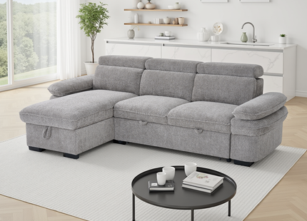 Hudson Sofabed Grey Universal Corner