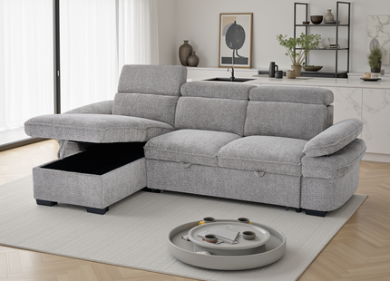 Hudson Sofabed Grey Universal Corner