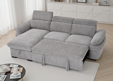 Hudson Sofabed Grey Universal Corner