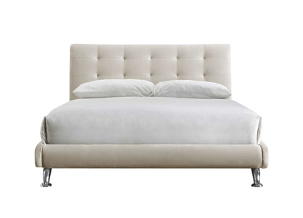 Hemlock Fabric Bed - Warm Stone