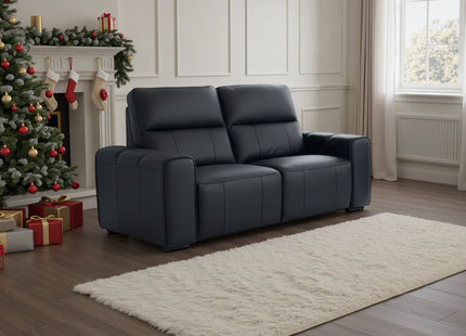 Bellagio Genuine Leather Electric Recliner Sofa