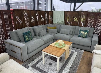 Jupiter Sofa Grey Large Corner