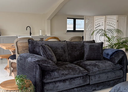 Solaya Sofa Black 3 Seater