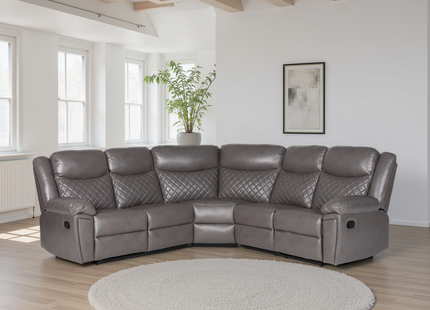 Myra Recliner Sofa Grey Large Corner