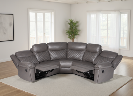 Myra Recliner Sofa Grey Large Corner