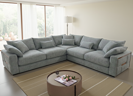Jupiter Sofa Grey Large Corner