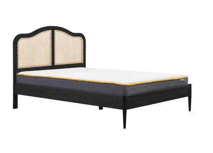 Leonie Rattan Bed Frame in Black