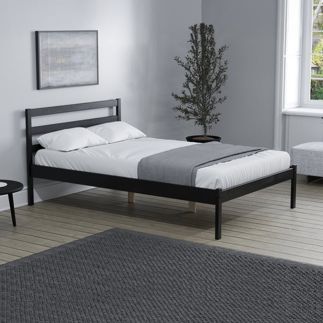 Luka Bed Frame in Black Pine