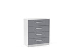 4 Drawer / White & Grey
