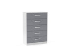 5 Drawer / White & Grey