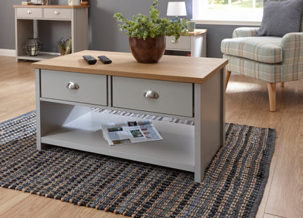Lancaster Grey 2 Drawer Coffee Table