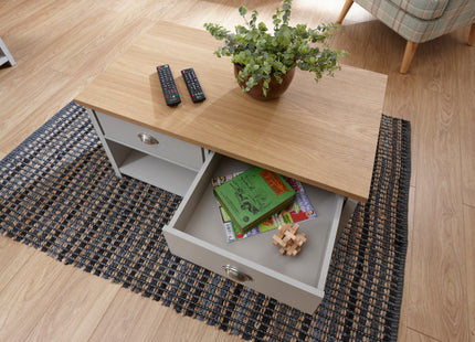 Lancaster Grey 2 Drawer Coffee Table