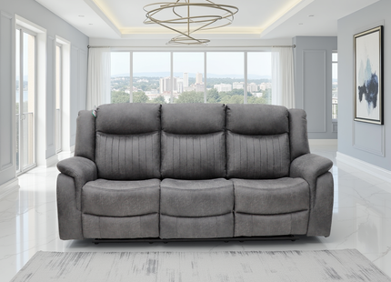 Leon Electric Recliner Sofa Grey 3 Seater