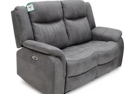 Leon Electric Recliner Sofa Grey 2 Seater