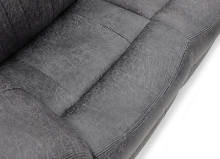 Leon Electric Recliner Sofa Grey 3 Seater