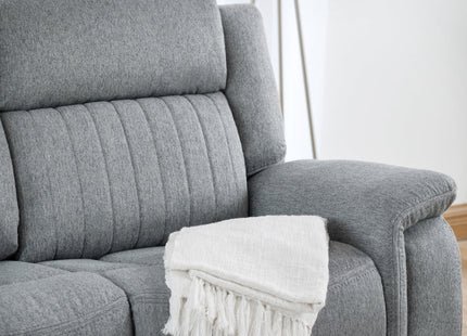 Linden Electric Recliner Sofa Grey 3 Seater