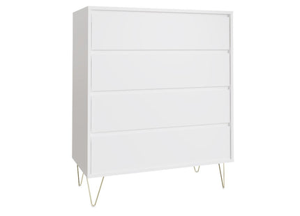 Monaco 4 Drawer Chest - White