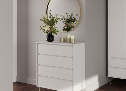 Monaco 4 Drawer Chest - White