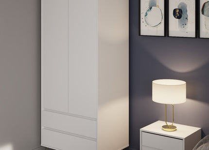 Monaco White 2 Door Wardrobe